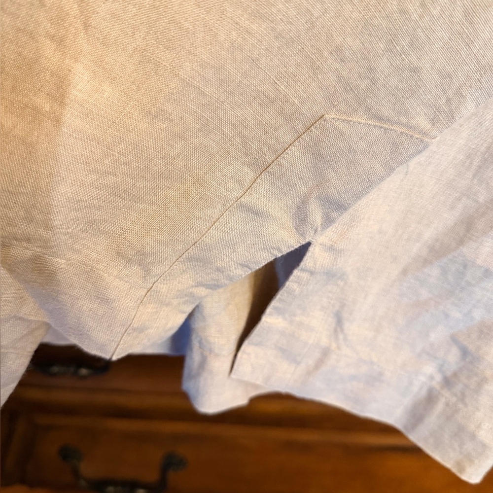 J. Crew | Baird McNutt Irish Linen Top Long Sleeve Blouse Size 14T - Picture 7 of 11